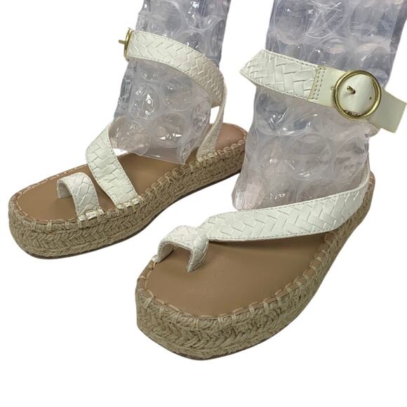 American Eagle Shoes - New American Eagle Womens US Size 8 Espadrille Ankle Wrap Faux Leather Sandals
